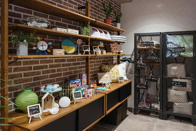 貸出品を置いたスペース